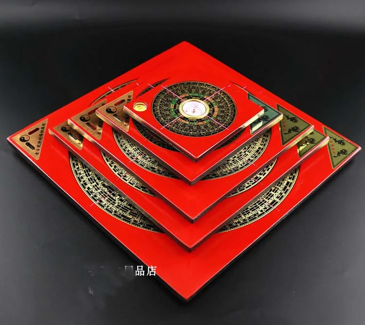 A set 5PCS Geomantic master tool-Southeast Asia HOME OFFICE efficacious Eight Diagrams FENG SHUI pocket large compass LUO PAN