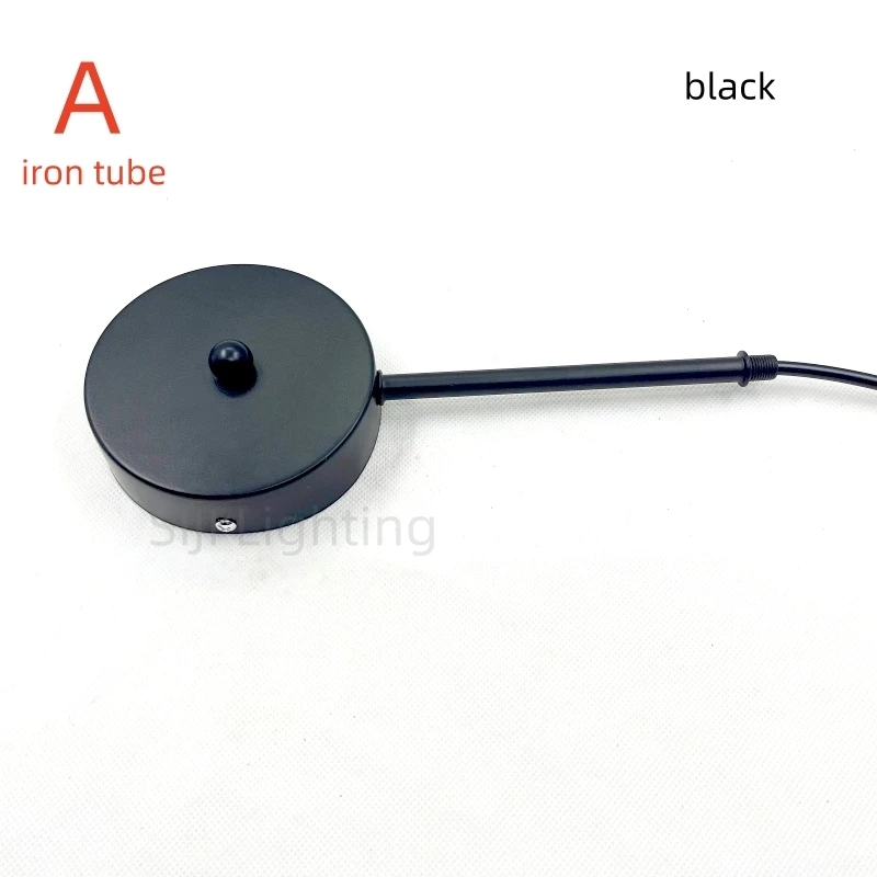 Iron Lamp Base Light Fixture Shifter Ceiling Plate with Flexible Pipe Ceiling Rose Iron Tube Lamp Positioner Interchangeable DIY - Image 3