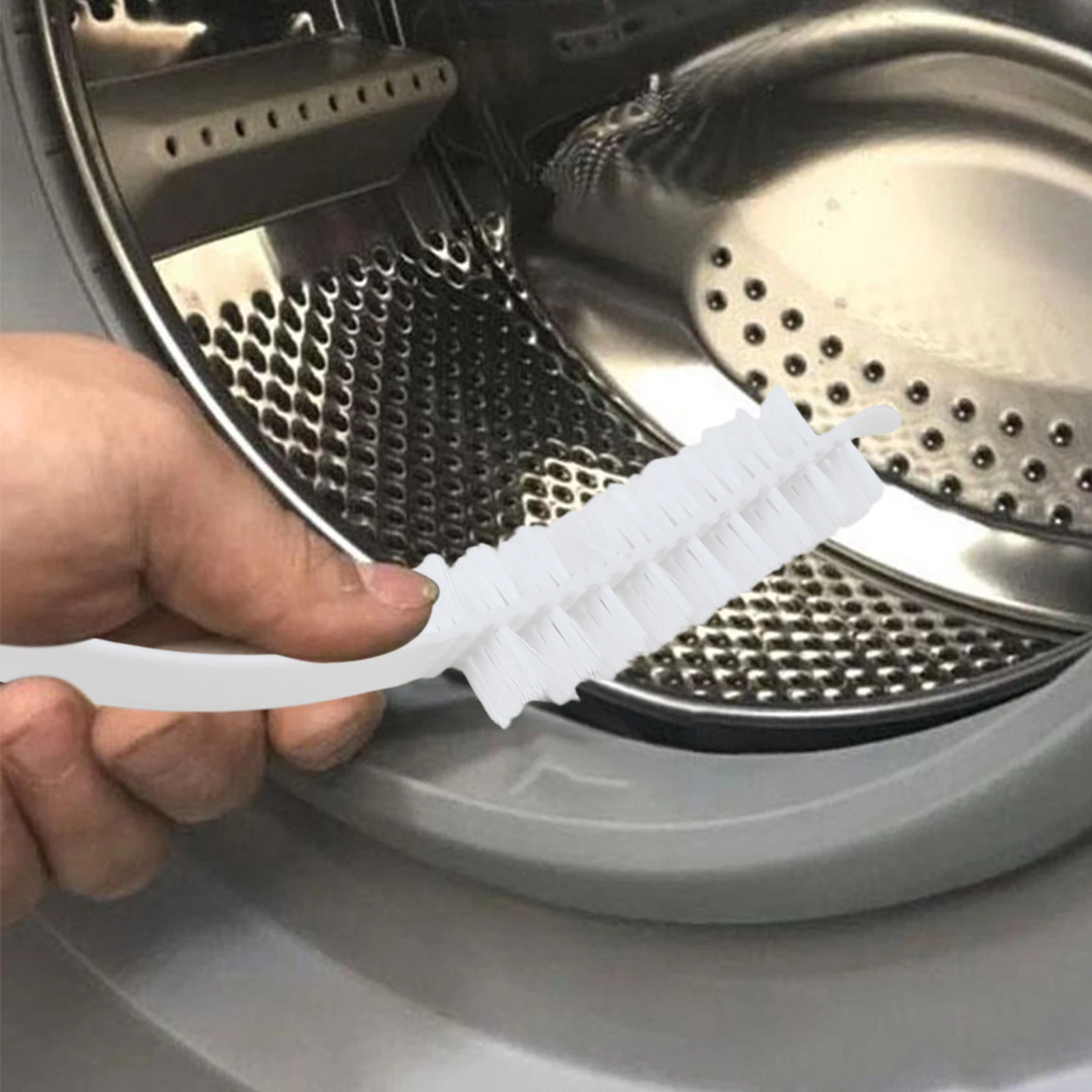 Cleaning Products Cleaning Brush Special Cleaning Tool White Flexible For Drum Washing Machine Nylon Brush PP+nylon - Image 4