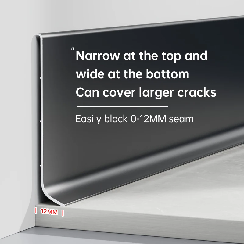 Página de inicio decoración de suelo Metal decoración kickboard moldeo Gabinete de cocina LED perfil kickboard de aluminio