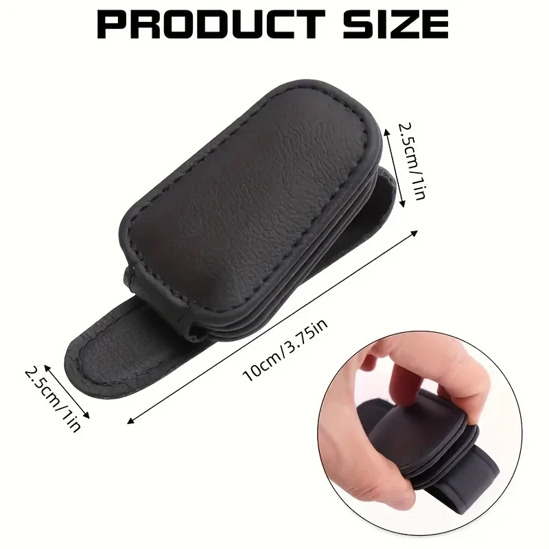 Car Sunglasses Holder Magnetic Leather Clip Ticket Holder Car Accessories For MG HS 2022 ZST ZS MG3 MG5 MG6 MG7 GT GS Hector ZX - Image 3