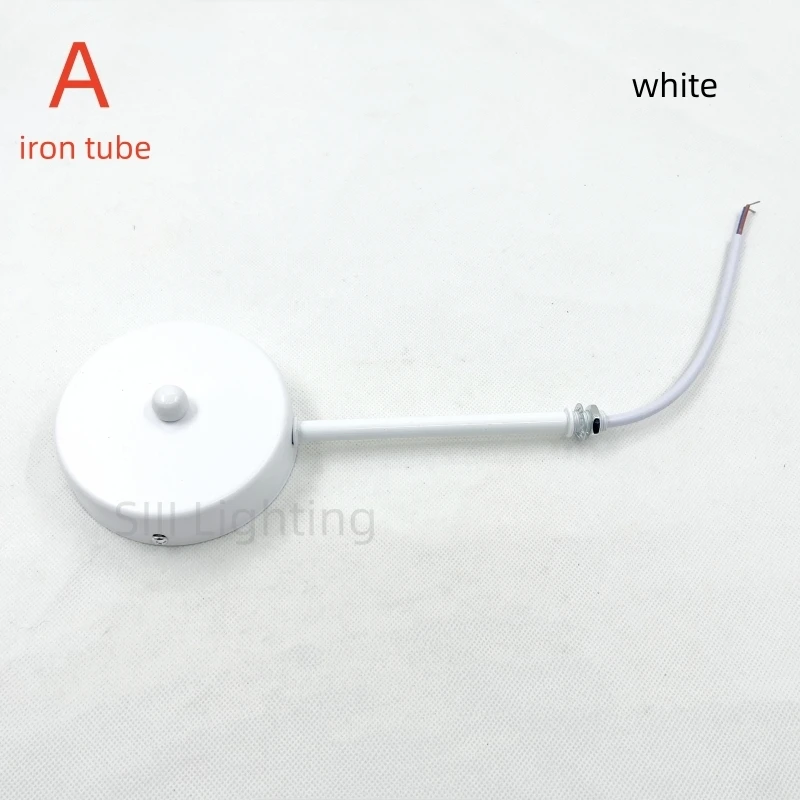 Iron Lamp Base Light Fixture Shifter Ceiling Plate with Flexible Pipe Ceiling Rose Iron Tube Lamp Positioner Interchangeable DIY - Image 2