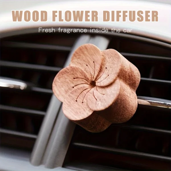 DIY fragrance No perfume wooden flower diffuser vent clip ornament car air fresheners decorations accessories aromatherapy women