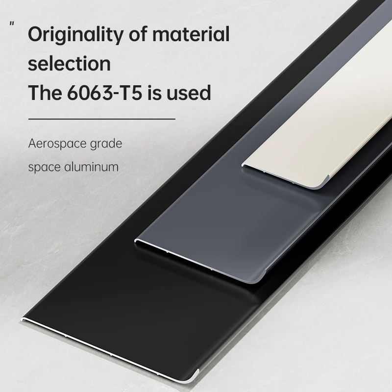 Página de inicio decoración de suelo Metal decoración kickboard moldeo Gabinete de cocina LED perfil kickboard de aluminio - Image 3