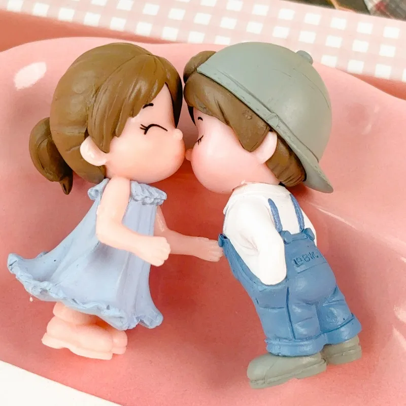 4/2Pcs Mini Doll DIY Romantic Couple Figurines Fairy Garden Decor Lovers Miniature Wedding Valentines Day Gifts DIY Accessories - Image 4