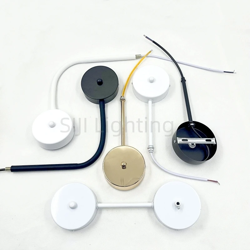 Iron Lamp Base Light Fixture Shifter Ceiling Plate with Flexible Pipe Ceiling Rose Iron Tube Lamp Positioner Interchangeable DIY - Image 6