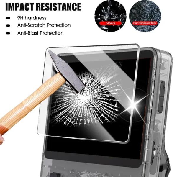 Glass+Bag for R36S/R35S Screen Protector Tempered Glass Film & EVA Portable Storage Case R36S Console Protector Accessories Set - Image 4