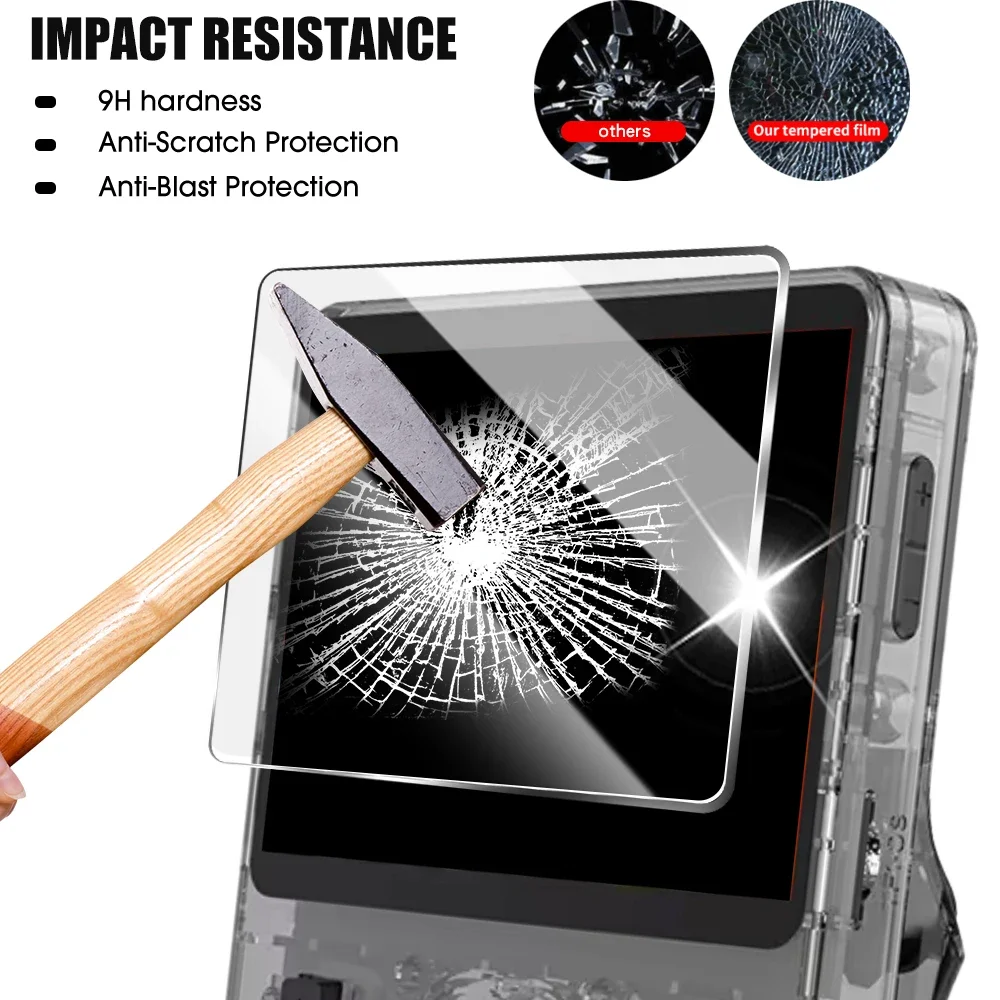Glass+Bag for R36S/R35S Screen Protector Tempered Glass Film & EVA Portable Storage Case R36S Console Protector Accessories Set - Image 4