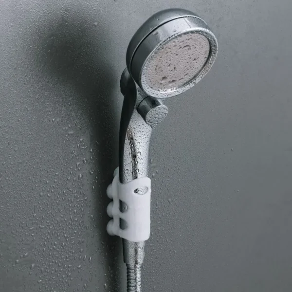 With Holder Shower 1/2pcs Bracket Cup Hooks Silicone Bathroom Head Mounted Movable Rack Suction Accessories Tool
