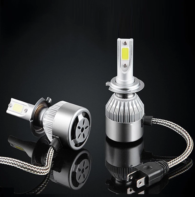 Car headlight COB light source H1H3H4H7C6 with 30 chips and 1200LM high brightness white light repair - Image 6