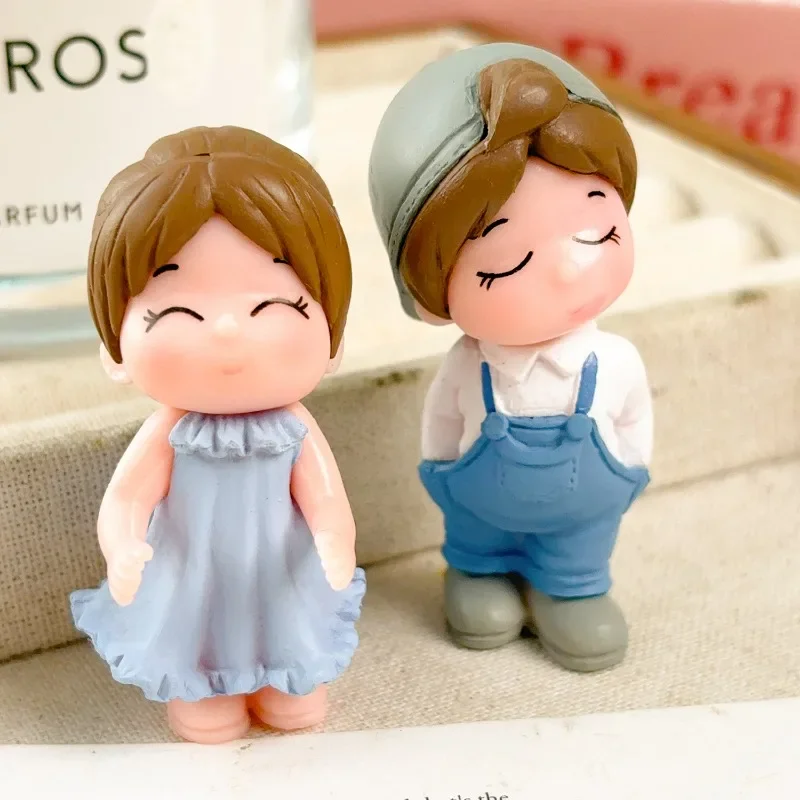 4/2Pcs Mini Doll DIY Romantic Couple Figurines Fairy Garden Decor Lovers Miniature Wedding Valentines Day Gifts DIY Accessories - Image 3