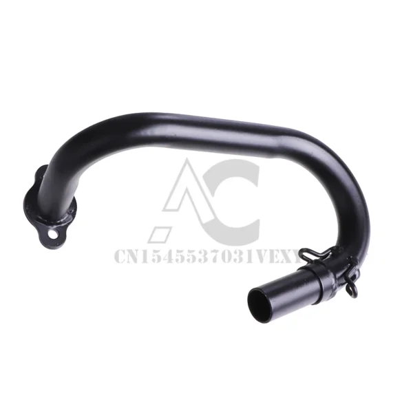 Black Pipe Exhaust Muffler Fit For 2 Stroke 50 80cc Bike Gas Engine Curved Exhaust Pipe Motor Bicycle Parts - Image 5
