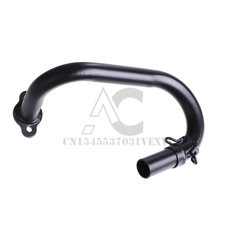 Black Pipe Exhaust Muffler Fit For 2 Stroke 50 80cc Bike Gas Engine Curved Exhaust Pipe Motor Bicycle Parts - Image 5