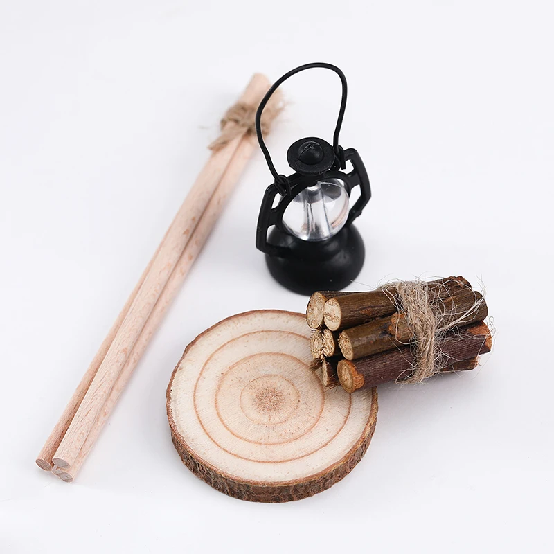 1:12 Dollhouse Camping Campfire Scene Model Dollhouse Miniature Bonfire Ornament Micro Garden Landscape Decoration Accessories - Image 4