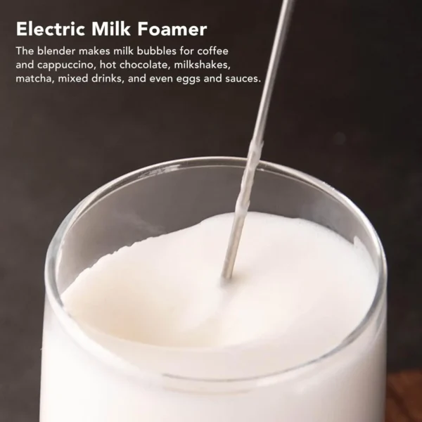 Milk Frother for Coffee, Automatic Milk Beater Foam Maker for Stirring Kitchen Drink Foamer Cappuccino, Latte, Matcha, Hot Ch - Image 2