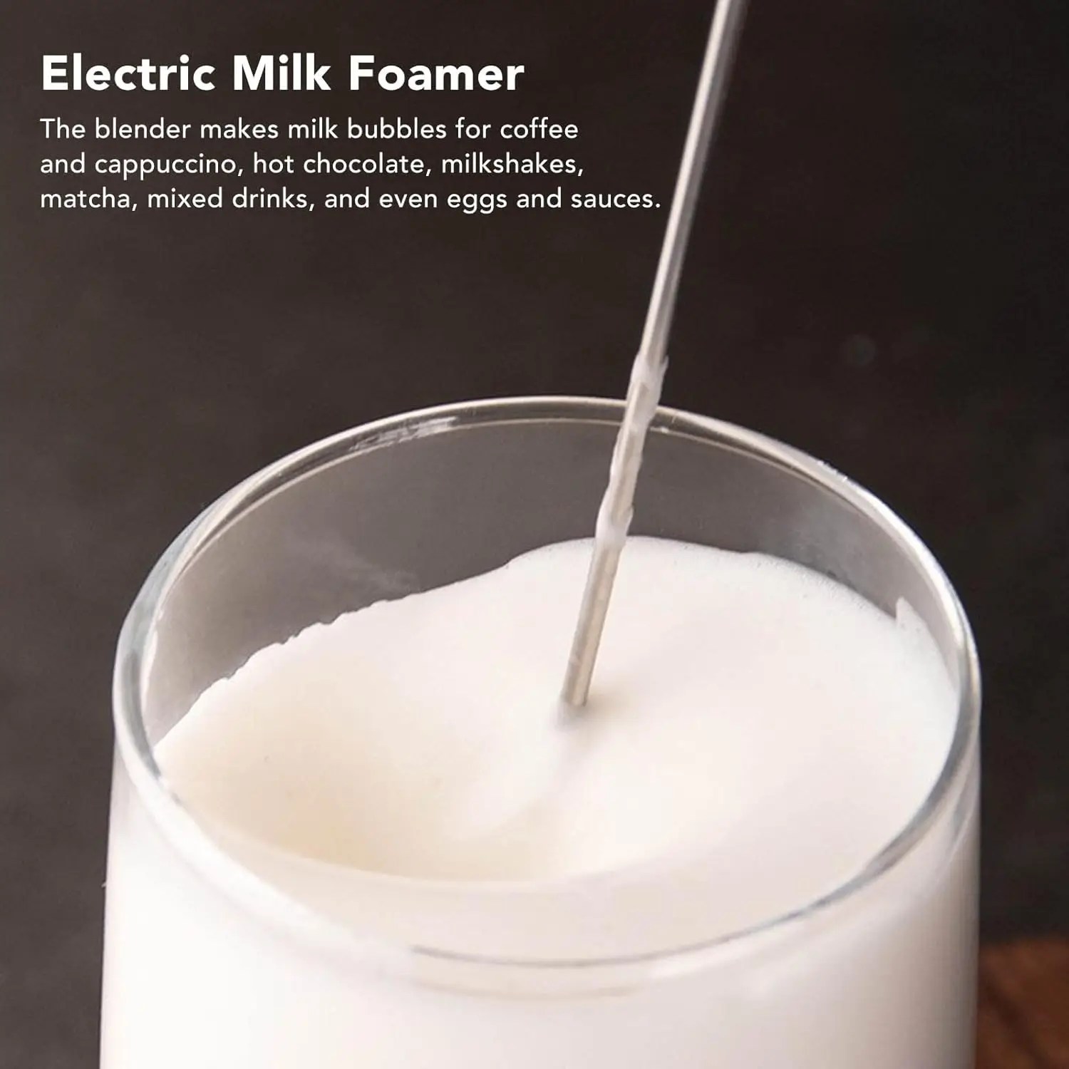 Milk Frother for Coffee, Automatic Milk Beater Foam Maker for Stirring Kitchen Drink Foamer Cappuccino, Latte, Matcha, Hot Ch - Image 2