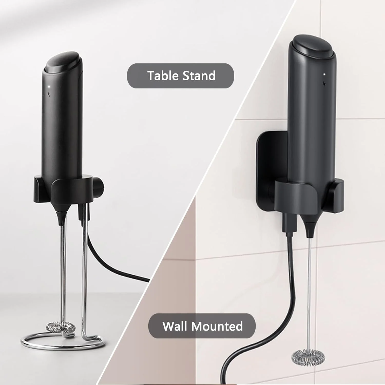 Milk Frother Coffee Mixer Wand USB Rechargeable Drink Mixer Stainless Steel Mini Whisk for Egg,Drink Frother Portable Kitchen Co - Image 3