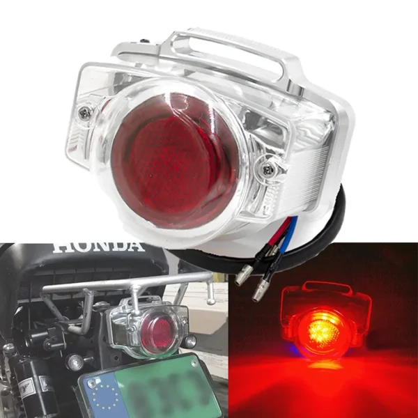 Motorcycle LED Rear Taillight Brake Indicator Tail Light Stop Signals Lamp For HONDA C50 Monkey Gorilla Ape 50/100 ZOOMER Blaze - Image 2