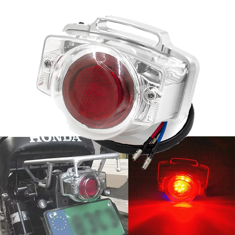 Motorcycle LED Rear Taillight Brake Indicator Tail Light Stop Signals Lamp For HONDA C50 Monkey Gorilla Ape 50/100 ZOOMER Blaze - Image 2