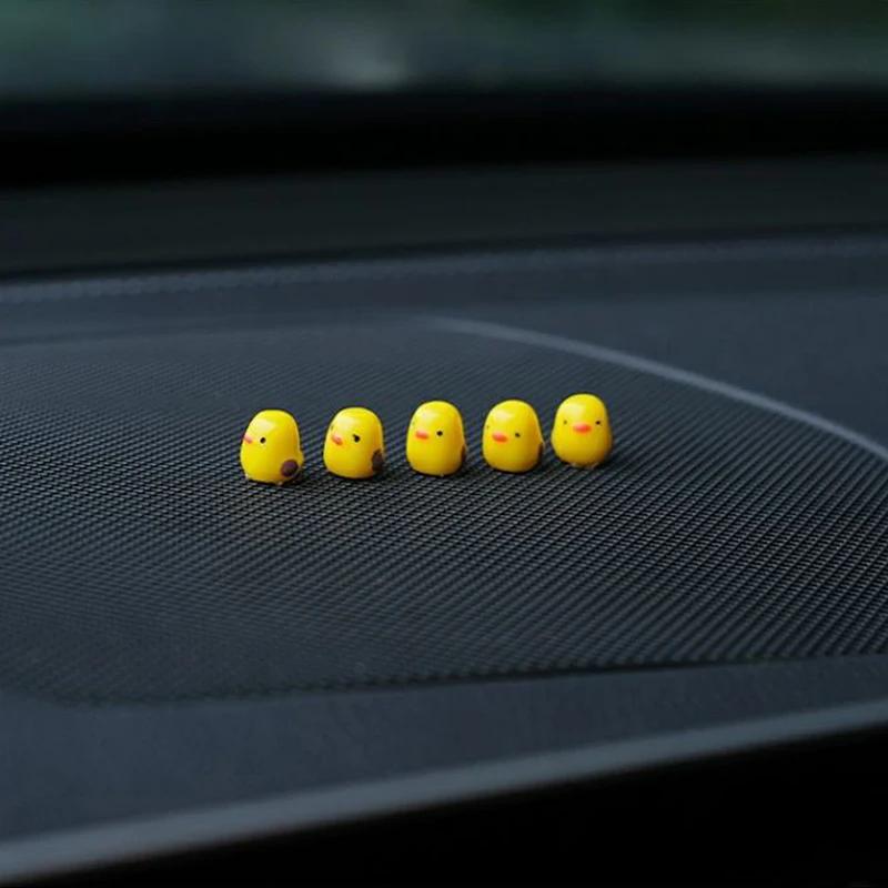 5Pcs Cute Mini Ducks Car Interior Decoration Auto Rearview Mirror Dashboard Ornaments For Woman Man Gift Car Accessories - Image 4