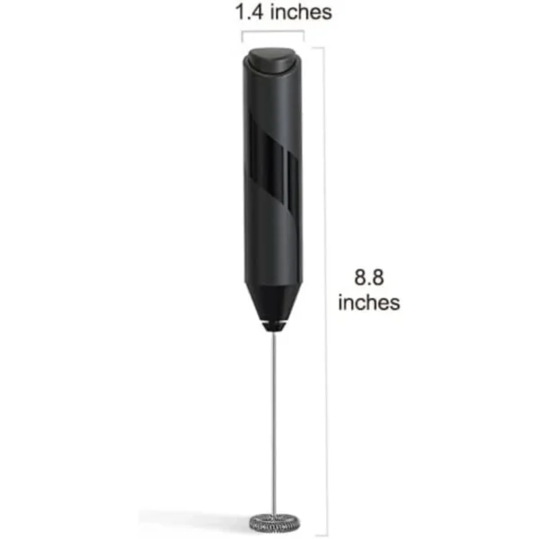 Milk Frother Stainless Steel Battery Powered Foam Maker, Whisk Drink Mixer Blender For Coffee, Frappe, Latte, Macchiato, Matcha - Image 6