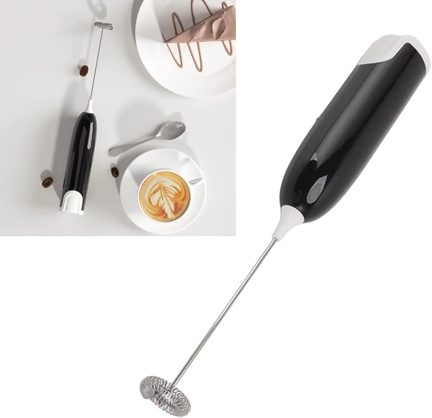 Milk Frother for Coffee, Automatic Milk Beater Foam Maker for Stirring Kitchen Drink Foamer Cappuccino, Latte, Matcha, Hot Ch