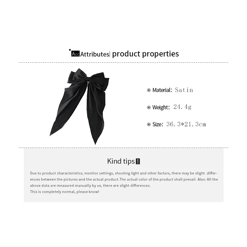 Fashion Solid Satin Spring Clip Simple Sweet Bowknot Hairpins Women Elegant Bow Ribbon Hair Clip Hair Accessories for Girls  - Image 6