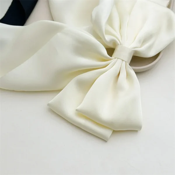 Fashion Solid Satin Spring Clip Simple Sweet Bowknot Hairpins Women Elegant Bow Ribbon Hair Clip Hair Accessories for Girls ﻿ - Image 5