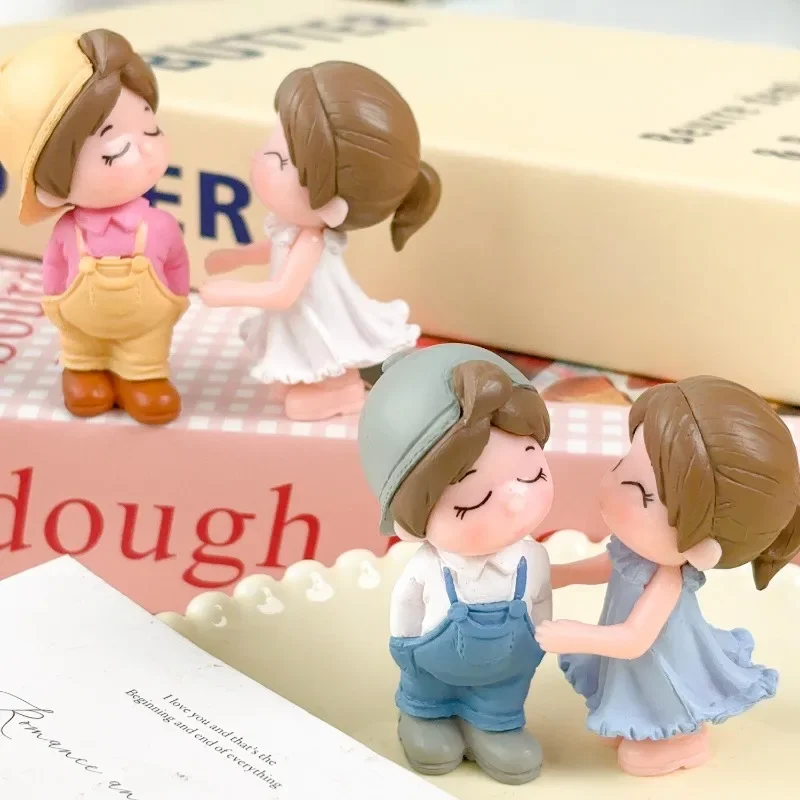 4/2Pcs Mini Doll DIY Romantic Couple Figurines Fairy Garden Decor Lovers Miniature Wedding Valentines Day Gifts DIY Accessories - Image 5
