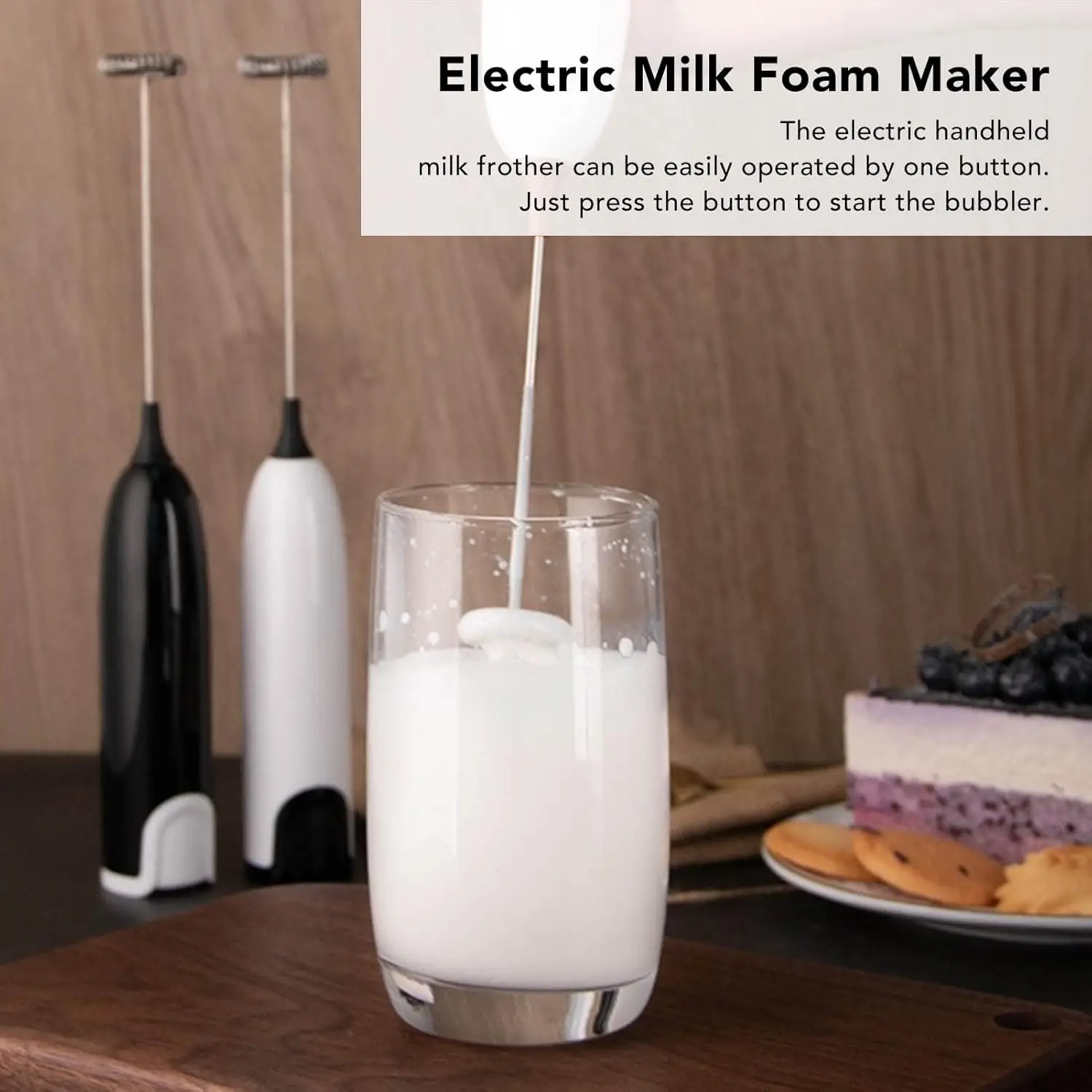 Milk Frother for Coffee, Automatic Milk Beater Foam Maker for Stirring Kitchen Drink Foamer Cappuccino, Latte, Matcha, Hot Ch - Image 3