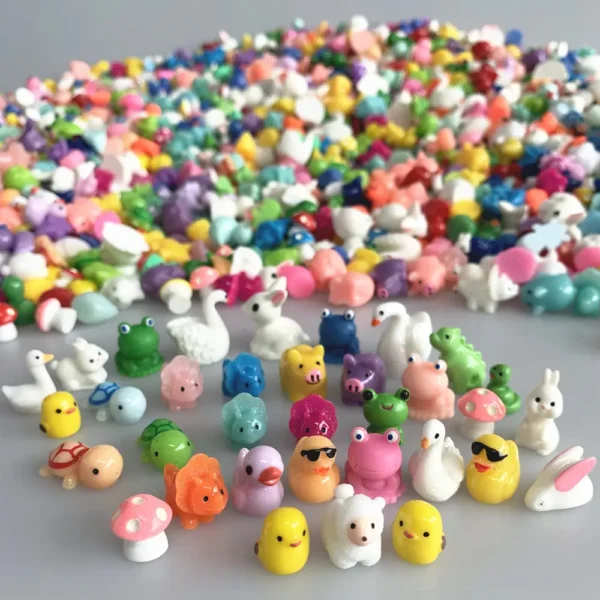 5/20/40PCS Mini Resin Animals Mushroom Figurines Miniature for DIY Bonsai Craft Ornament Fairy Garden Accessory - Image 3