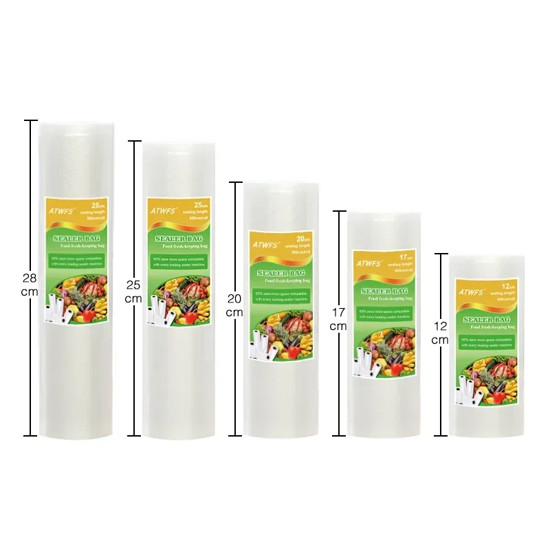 Vacuum Bag Packaging Food Vacuum Sealer Bags for Food Storage Keep Products Fresh Bag 12/17/20/25/28cm*500cm 1 Roll - Image 4