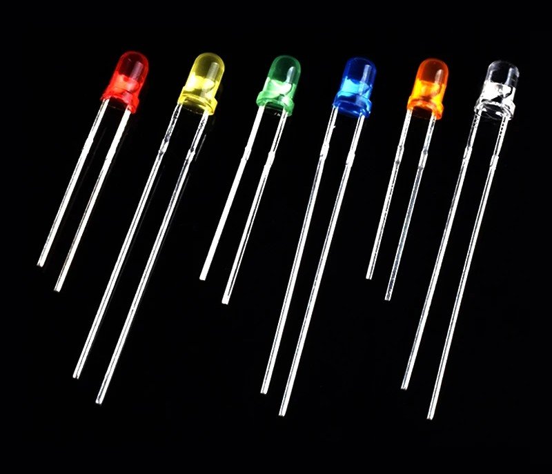 XINGLIGHT 100pcs 3mm light-emitting diode F3 high brightness direct DIP LED lamp beads white red yellow blue green orange