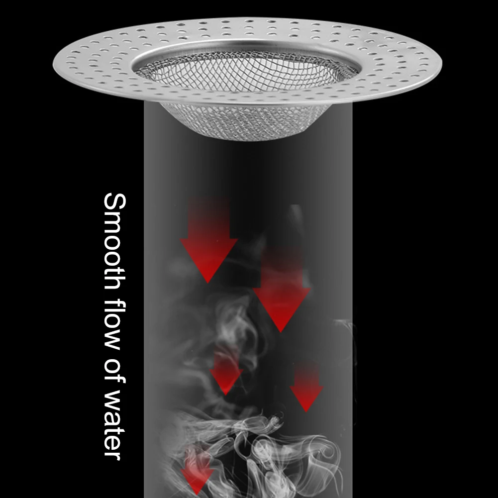 9cm Kitchen Sink Strainer Stainless Steel Sink Drain Strainer Food Catcher Tools For Kitchen Bathroom Balcony Dropshipped - Image 4