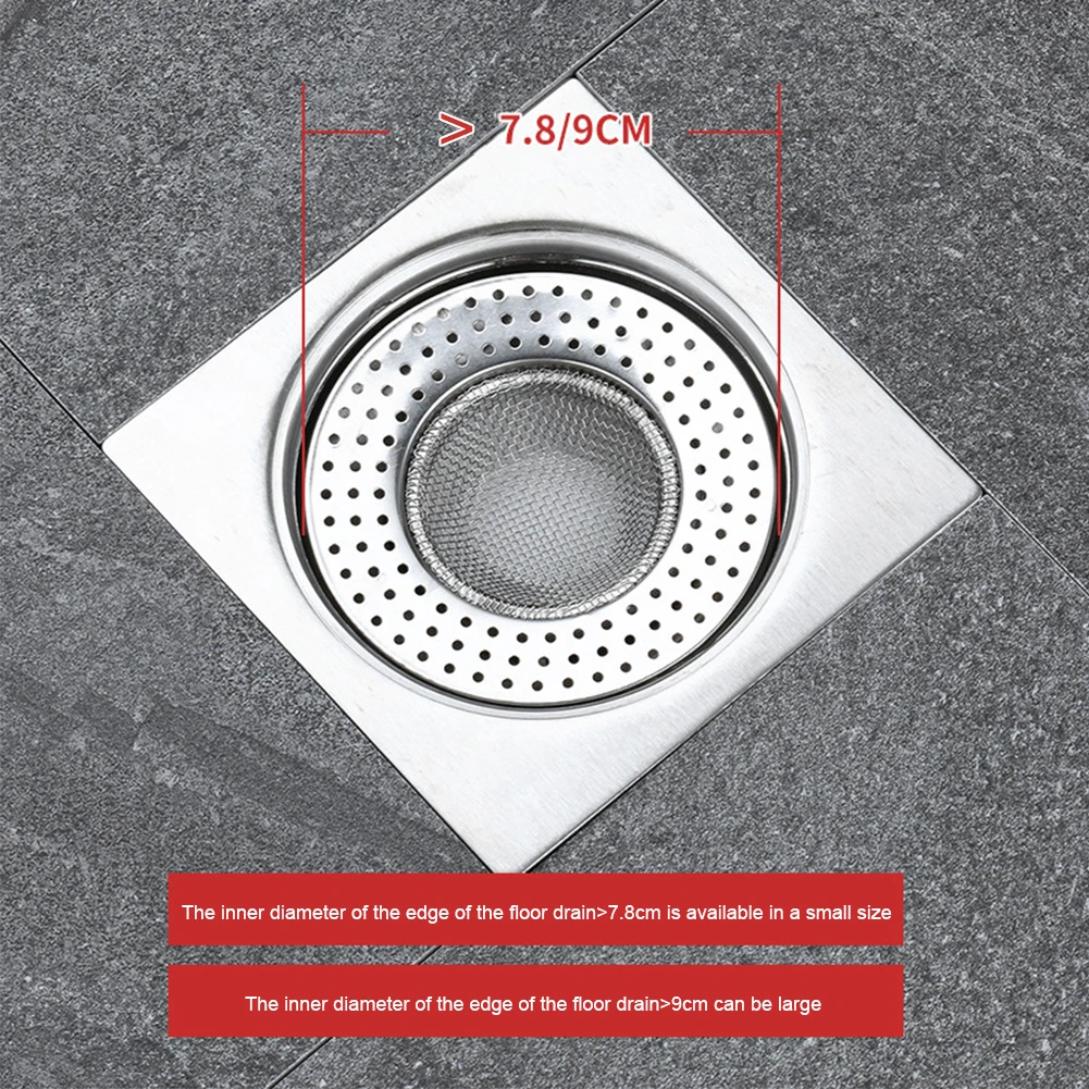 9cm Kitchen Sink Strainer Stainless Steel Sink Drain Strainer Food Catcher Tools For Kitchen Bathroom Balcony Dropshipped - Image 3