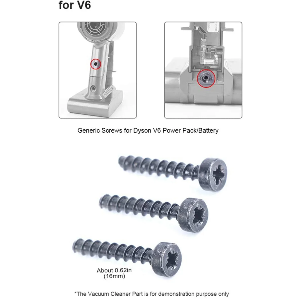 A04V Set of 24 Screws for Cordless V6 V7 V8 V10 V11 Vacuum Cleaner Power Pack/Battery - Image 2