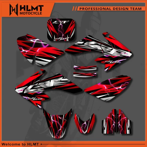 Motorcycle Stickers GRAPHICS & BACKGROUND DECAL Kits For Honda CRF50 CRF50F 2004 - 2012 2006 2007 2008 2010 2011 CRF 50 Custom