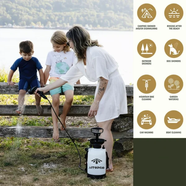 5/8/10 L Customized Dog Wash Garden Camping Sprayer Solar Beach Bath Tool Hot Water Portable Shower Bag Strap Adjustable - Image 4