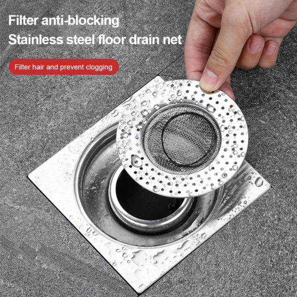 9cm Kitchen Sink Strainer Stainless Steel Sink Drain Strainer Food Catcher Tools For Kitchen Bathroom Balcony Dropshipped - Image 2