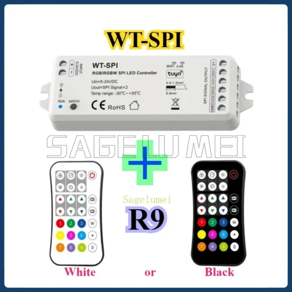 Skydance R9 WT-SPI WiFi & RF RGB/RGBW SPI LED Controller Tuya App For WS2811 WS2812 WS2815 UCS1903 Pixel LED Strip Lights5-24VDC - Image 2