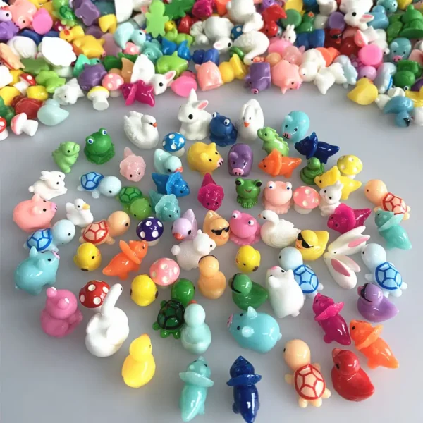5/20/40PCS Mini Resin Animals Mushroom Figurines Miniature for DIY Bonsai Craft Ornament Fairy Garden Accessory - Image 6