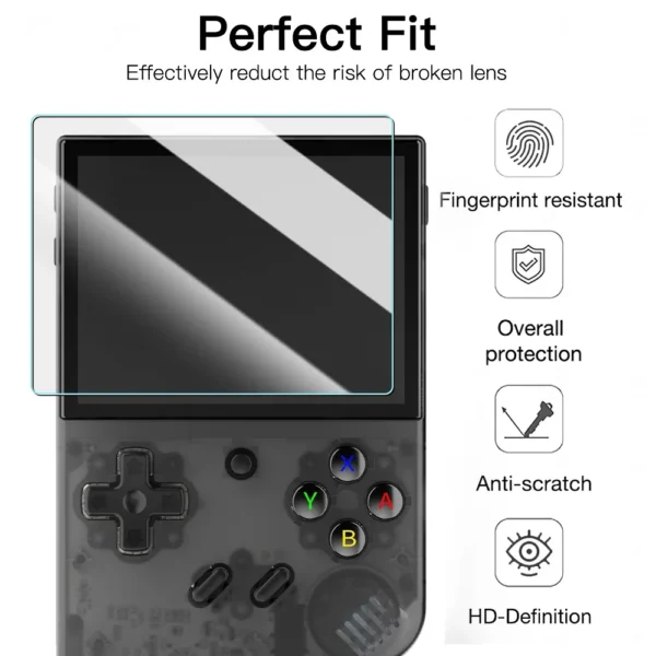 Glass+Bag for R36S/R35S Screen Protector Tempered Glass Film & EVA Portable Storage Case R36S Console Protector Accessories Set - Image 3