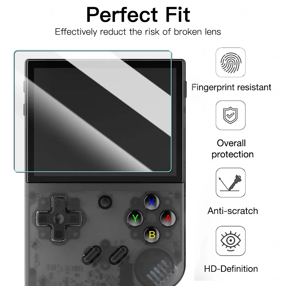 Glass+Bag for R36S/R35S Screen Protector Tempered Glass Film & EVA Portable Storage Case R36S Console Protector Accessories Set - Image 3