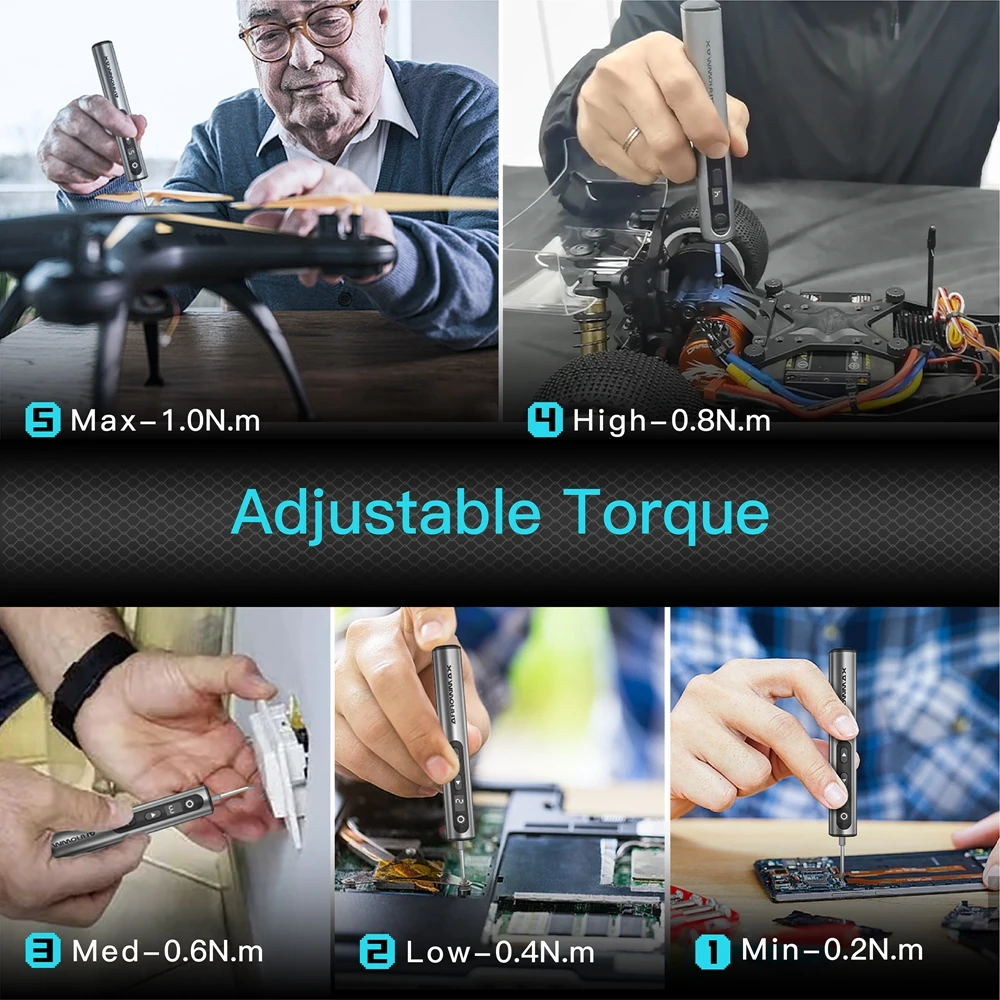 ARROWMAX M1 Electric Screwdrivers Set Precision Magnetic Bits 5-Gear Adjustable Torque Rechargeable Cordless Screwdriver New - Image 3