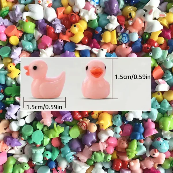 5/20/40PCS Mini Resin Animals Mushroom Figurines Miniature for DIY Bonsai Craft Ornament Fairy Garden Accessory - Image 2
