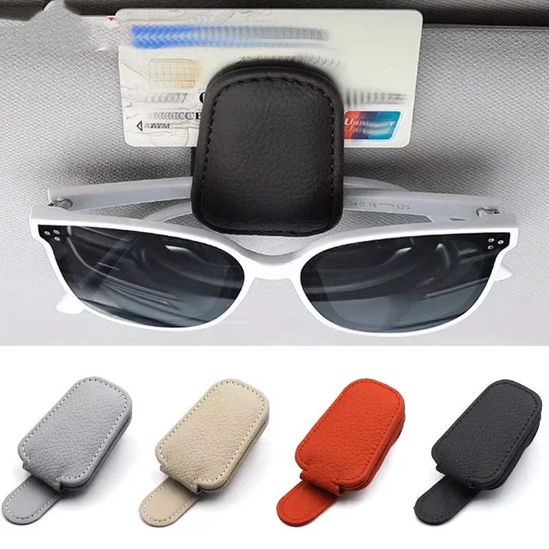 Car Sunglasses Holder Magnetic Leather Clip Ticket Holder Car Accessories For MG HS 2022 ZST ZS MG3 MG5 MG6 MG7 GT GS Hector ZX - Image 4