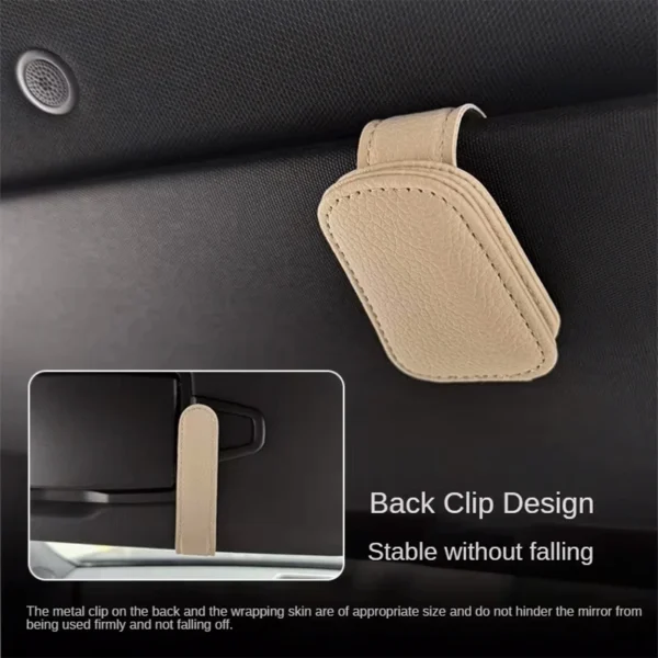 Car Sunglasses Holder Magnetic Leather Clip Ticket Holder Car Accessories For MG HS 2022 ZST ZS MG3 MG5 MG6 MG7 GT GS Hector ZX - Image 2