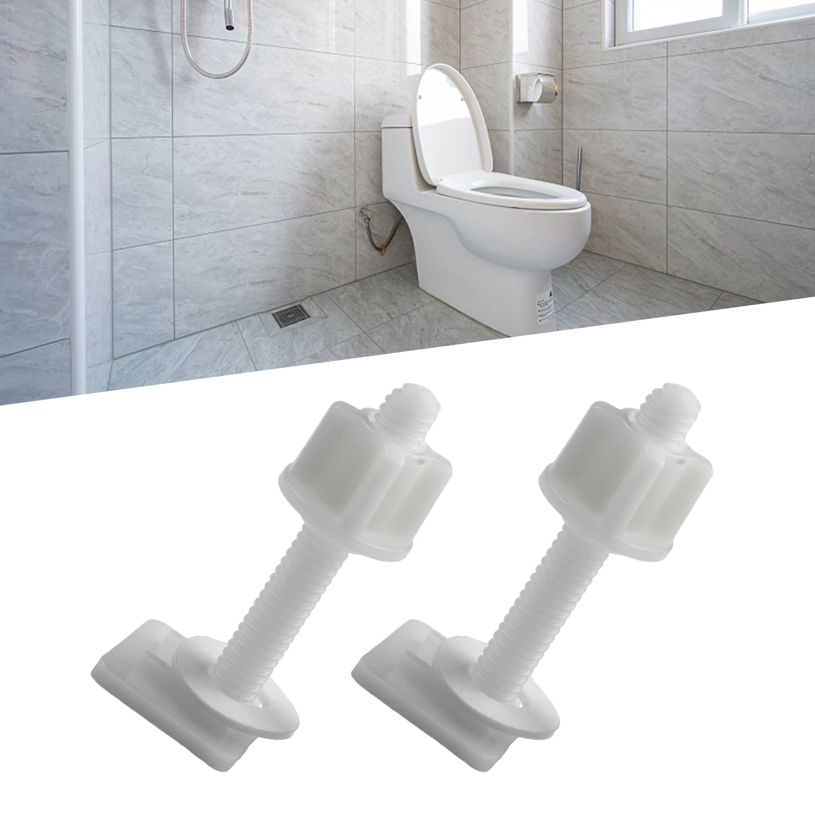 Parts Seat Hinge Screw Toilet Seat Hinge Screw Practical Plastic Repair Replacment Seat Toilet Tool Accessories Washers Bolts - Image 3