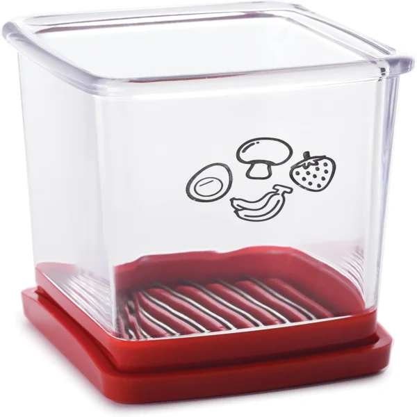 Speed Slicer with Push Plate, Red, 3"L x 3"W x 4.25"H