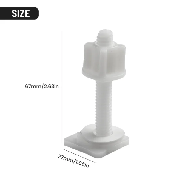 Toilet Lid Hinge Bolts Replacement Screws Fixing Fitting Washers Kit Repair Tools 6 PCS Set Home-Improvement Bathroom Fixture - Image 5